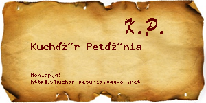 Kuchár Petúnia névjegykártya